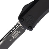 Microtech Hera II Mini OTF Knife Automatic Opening Recurve Blade M390 Two Tone Black Aluminum Handle For EDC Enthusiasts by Microtech