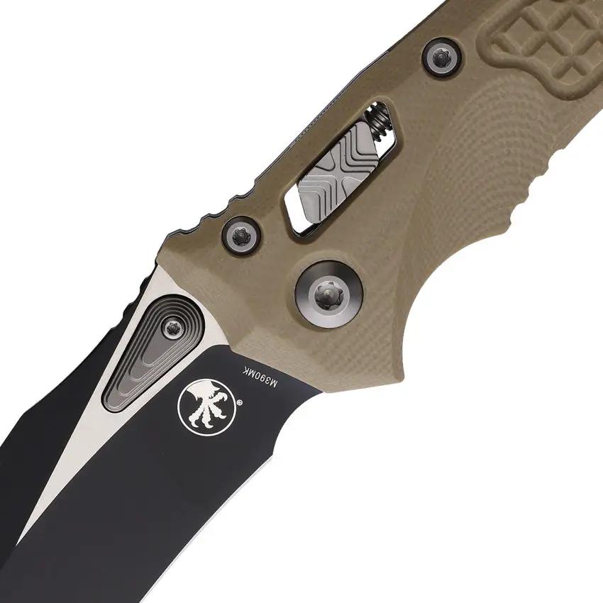 Microtech Amphibian Ram Lok Knife Tan G10 Handle M390 Steel 4 Inch Blade EDC for Collectors by Microtech
