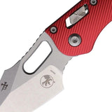 Microtech Stitch S E Ram Lok Red 5 Inch Closed Knife With M390 Blade For EDC Enthusiasts by Microtech