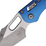 Microtech Stitch SE Ram Lok AP Blue 3.75in M390 Knife With Apocalyptic Finish For Tactical EDC Collectors by Microtech