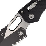 Microtech Stitch SE Ram Lok FS Knife Black G10 Serrated M390 Blade 5 Inch Closed For EDC Enthusiasts by Microtech