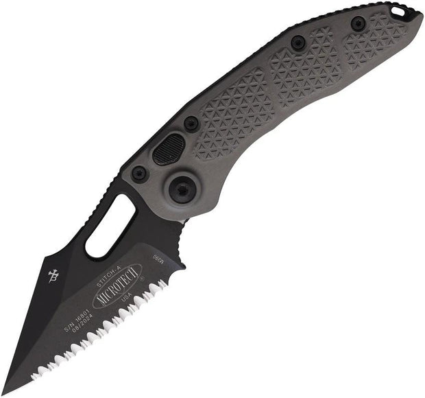 Microtech Auto Stitch S/E Button Lock AP 169-3APNC by Microtech