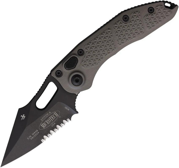 Microtech Auto Stitch S/E Button Lock AP 169-2APNC by Microtech
