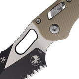 Microtech Stitch S E Ram Lok FS Fluted G10 Two Tone Serrated Knife For EDC Enthusiasts With Bohler M390MK Blade by Microtech