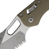 Microtech Stitch SE Ram Lok AP FS Fluted G10 3.75in Serrated M390 Knife for EDC Enthusiasts by Microtech