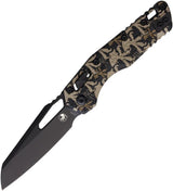 Microtech Ram-Lok Tri Grip Claw Folding Knife 3.75in Sheepsfoot Blade M390MK Camouflage Tri-Grip Handle EDC by Microtech