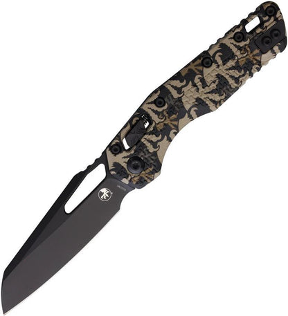 Microtech Ram-Lok Tri Grip Claw Folding Knife 3.75in Sheepsfoot Blade M390MK Camouflage Tri-Grip Handle EDC by Microtech