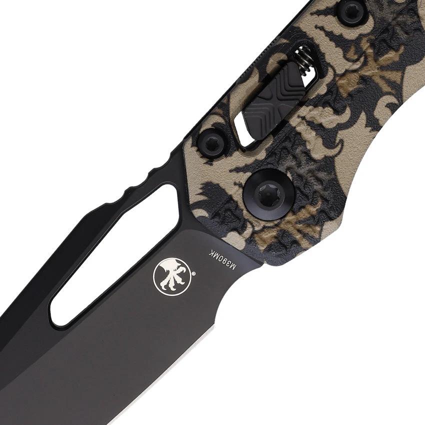 Microtech Ram-Lok Tri Grip Claw Folding Knife 3.75in Sheepsfoot Blade M390MK Camouflage Tri-Grip Handle EDC by Microtech