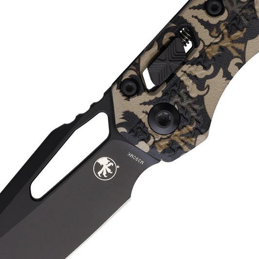 Microtech Ram-Lok Tri Grip Claw Folding Knife 3.75in Sheepsfoot Blade M390MK Camouflage Tri-Grip Handle EDC by Microtech