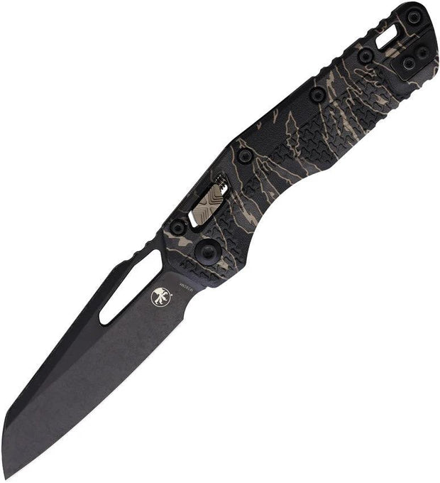 Microtech Ram-Lok Tiger 210T-1APPMTSC-V4W2 Compact EDC Knife For Collectors Premium Bohler M390MK Apocalyptic Finish by Microtech
