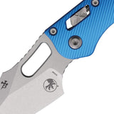 Microtech Stitch SE Ram Lok SW Blue Fluted Handle Folding Knife For EDC Enthusiasts With M390 Blade And Thumb Pull by Microtech