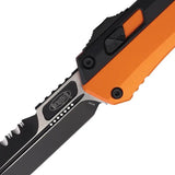 Microtech Auto Glykon OTF Bayonet Knife Two Tone With Serrated Premium Steel Blade And Nickel Boron Internals For Pros by Microtech