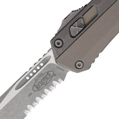 Microtech Auto Glykon TE OTF Knife For Tactical Enthusiasts With Automatic Opening 4 Inch Tanto Blade Apocalyptic by Microtech