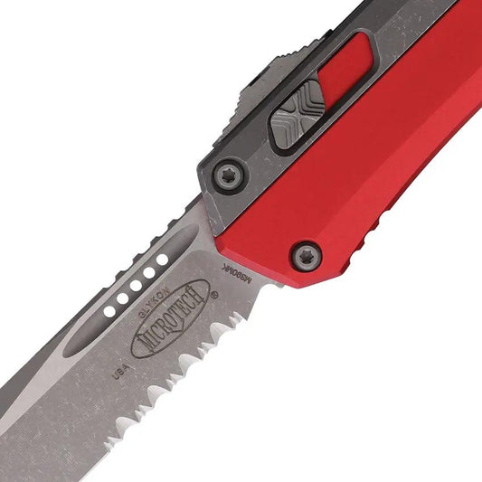 Microtech Glykon OTF Knife Auto With Apocalyptic Red Finish For Tactical Enthusiasts by Microtech