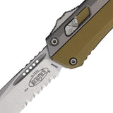 Microtech Glykon Automatic OTF Knife For Collectors EDC Enthusiasts OD Green Aluminum Handle And Tanto Blade by Microtech