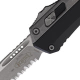 Microtech Glykon Auto Knife TE OTF With Apocalyptic Finish Serrated Tanto Blade For Tactical Enthusiasts by Microtech