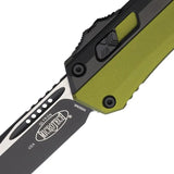 Microtech Auto Glykon OTF Knife Two Tone Blade OD Green Black Handle For Collectors by Microtech