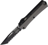 Microtech Auto Glykon TE OTF Knife Automatic Opening For EDC Enthusiasts 5.25 Inch Closed 4 Inch Serrated Tanto by Microtech
