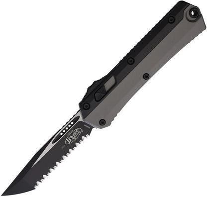 Microtech Auto Glykon TE OTF Knife Automatic Opening For EDC Enthusiasts 5.25 Inch Closed 4 Inch Serrated Tanto by Microtech