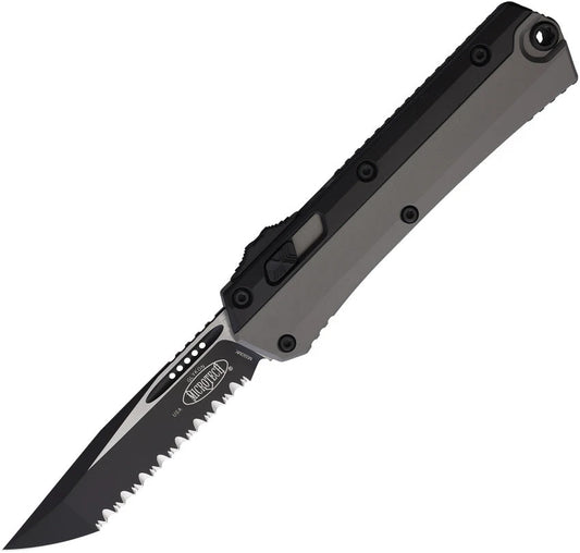 Microtech Auto Glykon TE OTF Knife Automatic Opening For EDC Enthusiasts 5.25 Inch Closed 4 Inch Serrated Tanto by Microtech