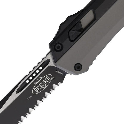Microtech Auto Glykon TE OTF Knife Automatic Opening For EDC Enthusiasts 5.25 Inch Closed 4 Inch Serrated Tanto by Microtech