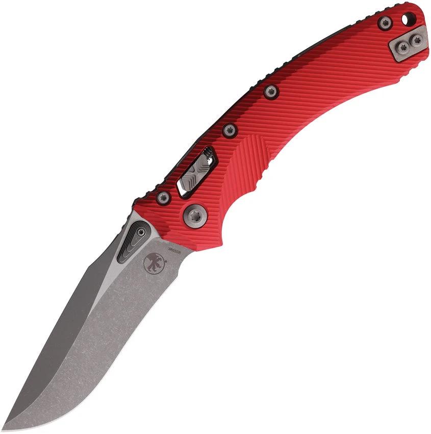 Microtech Amphibian SE Ram Lok Folding Knife 4in M390 Blade Premium Red Aluminum For EDC Enthusiasts by Microtech