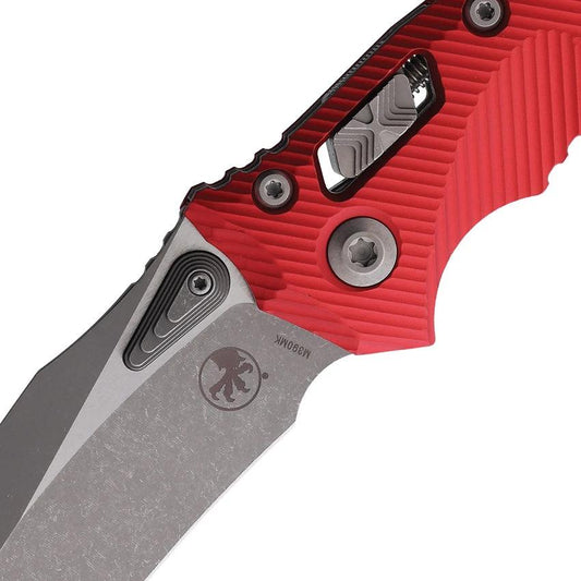 Microtech Amphibian SE Ram Lok Folding Knife 4in M390 Blade Premium Red Aluminum For EDC Enthusiasts by Microtech