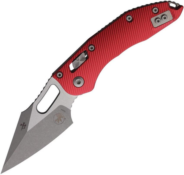 Microtech Stitch S E Ram Lok AP Red Knife 5 Inch Closed 3.75in Blade Bohler M390MK For EDC Enthusiasts by Microtech