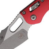 Microtech Stitch S E Ram Lok AP Red Knife 5 Inch Closed 3.75in Blade Bohler M390MK For EDC Enthusiasts by Microtech
