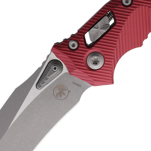 Microtech Amphibian SE Ram Lok Merlot EDC Knife With Apocalyptic M390 Blade And Fluted Aluminum Handle by Microtech