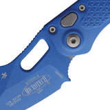 Microtech Auto Stitch S E Cerakote Blue Knife Auto Opening Five Inch Closed Aluminum Handle EDC Ready by Microtech