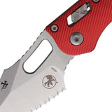 Microtech Stitch S E Ram Lok Knife 169RL Red Aluminum Handle Premium Serrated M390MK Blade For EDC Enthusiasts by Microtech
