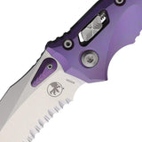 Microtech Amphibian Ram-Lok PS Knife With Partial Serration M390MK Blade And Purple Haze Titanium Handle For Collectors by Microtech