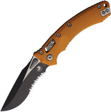Microtech Amphibian SE RamLok 137RL Folding Knife Orange Aluminum Handle Partially Serrated M390MK For Tactical by Microtech