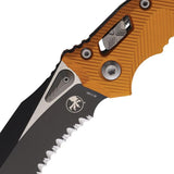 Microtech Amphibian SE RamLok 137RL Folding Knife Orange Aluminum Handle Partially Serrated M390MK For Tactical by Microtech
