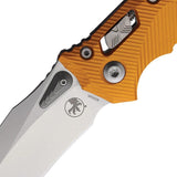 Microtech Amphibian S E Ram Lok Orange Aluminum Handle M390 Stonewash Blade EDC Knife by Microtech