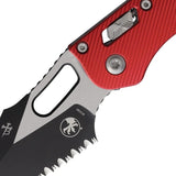 Microtech Stitch SE Ram Lok PS Red Two Tone M390 Partially Serrated Knife For EDC Enthusiasts by Microtech