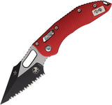 Microtech Stitch S/E Ram Lok FS Red 169RL 3FLRD Premium EDC Knife With Serrated M390 Blade by Microtech