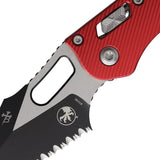 Microtech Stitch S/E Ram Lok FS Red 169RL 3FLRD Premium EDC Knife With Serrated M390 Blade by Microtech