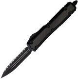 Microtech Auto Makora D E OTF Knife Black Cerakote Serrated Dagger Blade Signature Series For Collectors by Microtech