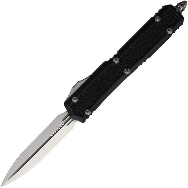 Microtech Makora Auto OTF Knife Premium Satin Blade Double Edge For EDC Enthusiasts With Glass Breaker by Microtech