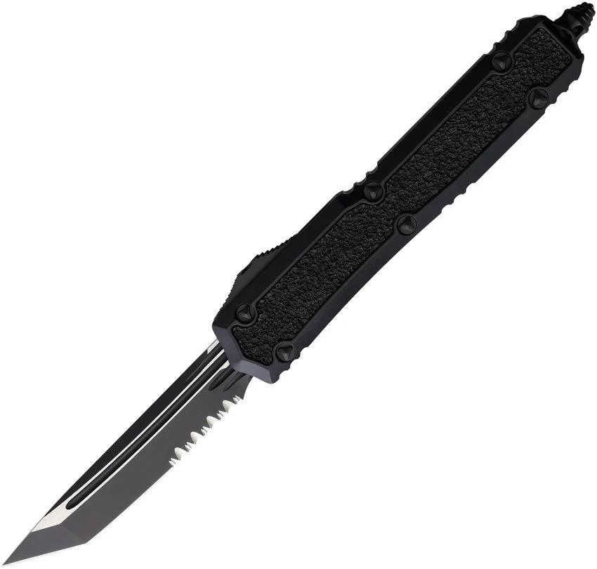 Microtech Makora TE OTF Knife Auto With Glass Breaker Two Tone Serrated Tanto For Tactical EDC Enthusiasts by Microtech
