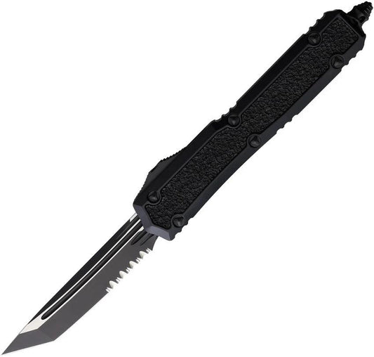 Microtech Makora TE OTF Knife Auto With Glass Breaker Two Tone Serrated Tanto For Tactical EDC Enthusiasts by Microtech