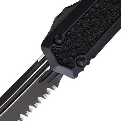 Microtech Makora TE OTF Knife Auto With Glass Breaker Two Tone Serrated Tanto For Tactical EDC Enthusiasts by Microtech