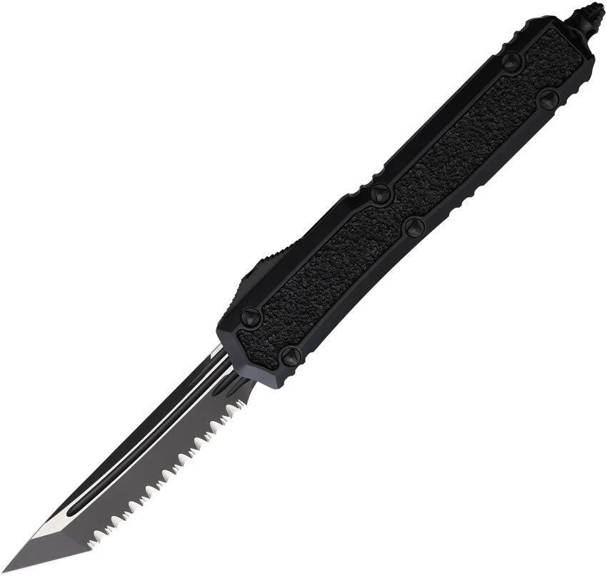 Microtech Makora Auto Knife TE OTF For EDC Enthusiasts With Automatic Opening 3.38in Serrated Tanto Blade by Microtech