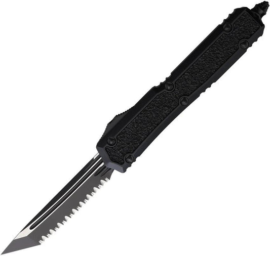 Microtech Makora Auto Knife TE OTF For EDC Enthusiasts With Automatic Opening 3.38in Serrated Tanto Blade by Microtech