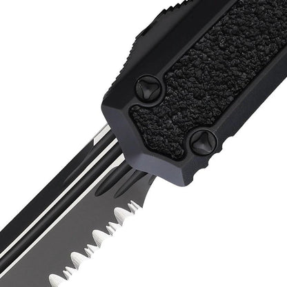 Microtech Makora Auto Knife TE OTF For EDC Enthusiasts With Automatic Opening 3.38in Serrated Tanto Blade by Microtech