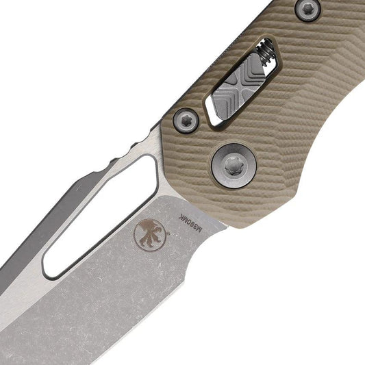 Microtech MSI Ram Lok AP Fluted Tan 210 10APFLGTTA EDC Knife For Collectors Premium Apocalyptic M390 Blade by Microtech