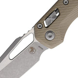 Microtech MSI Ram Lok AP Fluted Tan 210 10APFLGTTA EDC Knife For Collectors Premium Apocalyptic M390 Blade by Microtech