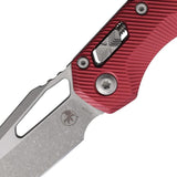 Microtech MSI Ram-Lok AP Merlot EDC Knife 3.75in Bohler M390MK Sheepsfoot Apocalyptic Finish Merlot Aluminum by Microtech